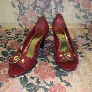 RED ANNE KLEIN HEELS